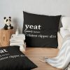 Grëatest Räpper Alivë By Yeat Throw Pillow Official Yeat Merch