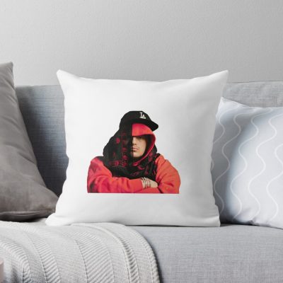 Red Hoodie Throw Pillow Official Yeat Merch