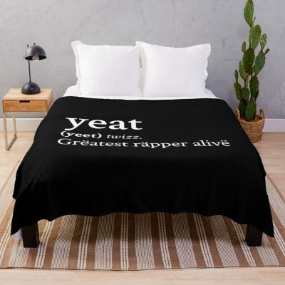 Grëatest Räpper Alivë By Yeat Throw Blanket Official Yeat Merch