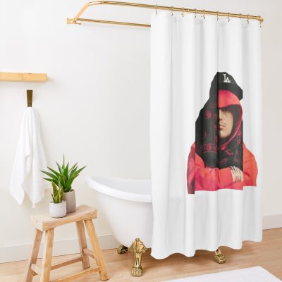 Red Hoodie Shower Curtain Official Yeat Merch
