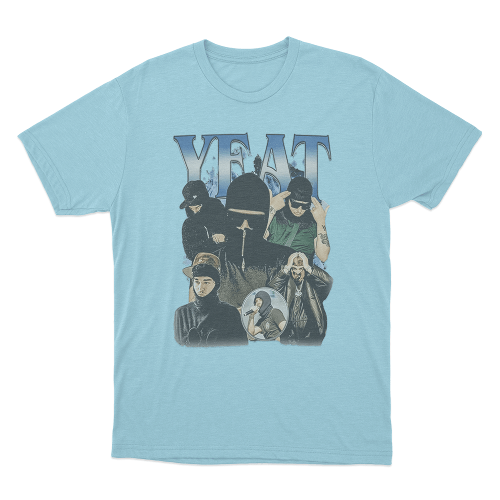 YEAT COLLAGE T Shirt Sky Blue YEAT COLLAGE T Shirt Sky Blue